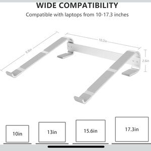 Adjustable Silver Laptop Stand